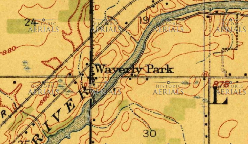 Waverly Park - 1912 Topo Map